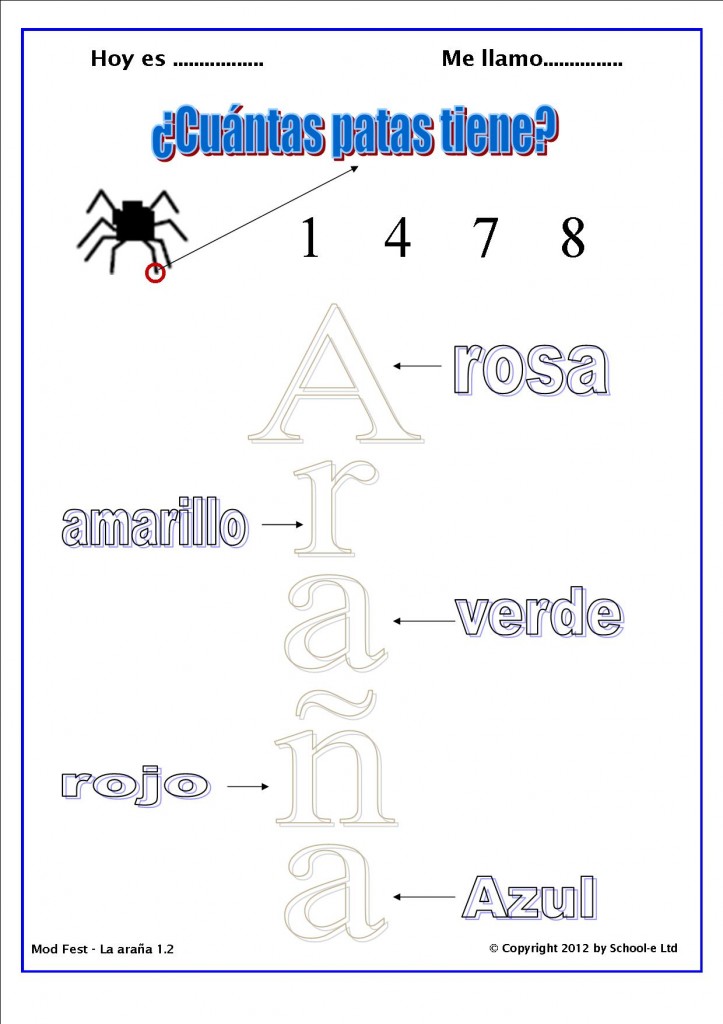 Free Spanish Activity for Halloween